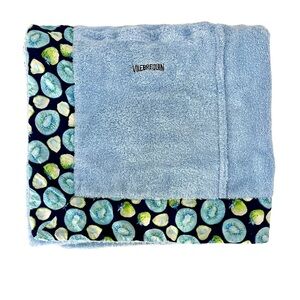 Vilebrequin Light Blue Kiwi Strawberry Print Velcro Pocket Beach Towel
